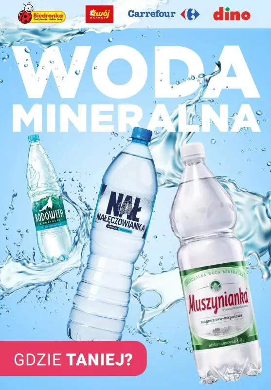 #OKAZJE w sklepach - gazetka promocyjna Woda mineralna - gdzie taniej? od wtorku 28.05 do wtorku 04.06