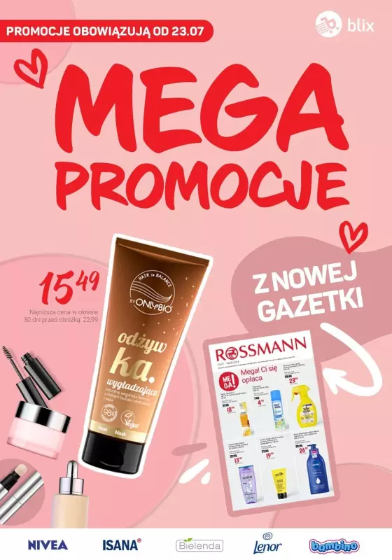 #OKAZJE w sklepach - gazetka promocyjna Rossmann | MEGA promocje z nowej gazetki od wtorku 23.07 do wtorku 30.07