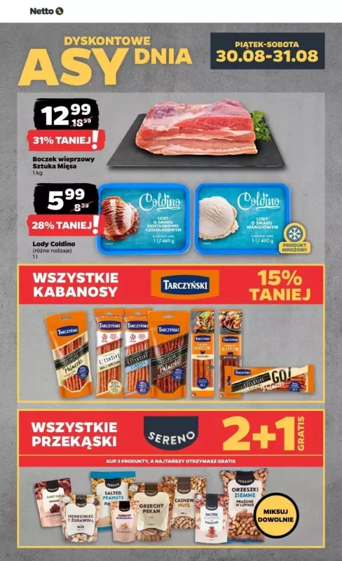 #OKAZJE w sklepach - gazetka promocyjna Gazetka spożywcza od piątku 30.08 do soboty 31.08