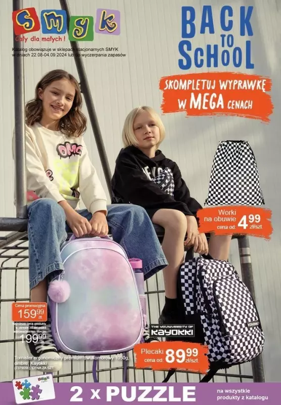 #OKAZJE w sklepach - gazetka promocyjna Katalog Smyk - Back to School od czwartku 22.08 do środy 04.09