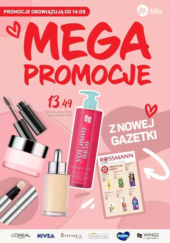 #OKAZJE w sklepach - gazetka promocyjna Rossmann | MEGA promocje z nowej gazetki od soboty 14.09 do poniedziałku 30.09