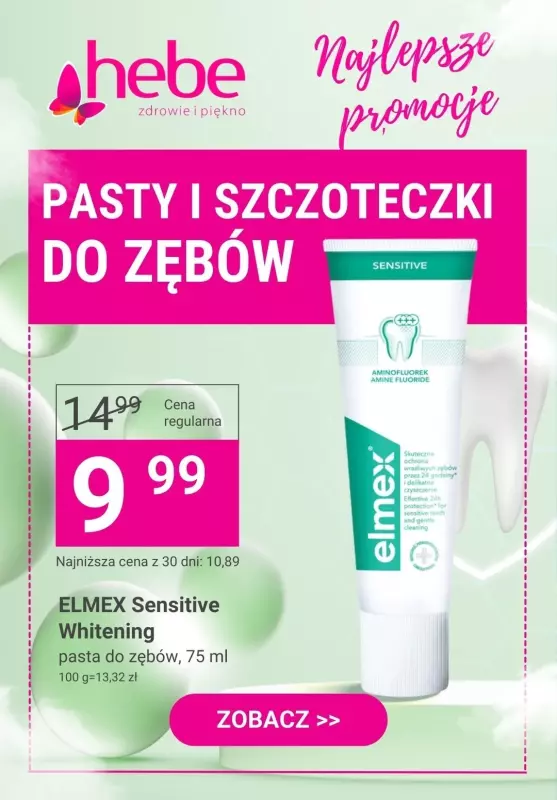 #OKAZJE w sklepach - gazetka promocyjna Hebe | Pasty i szczoteczki do zębów - najlepsze PROMOCJE! od czwartku 03.10 do czwartku 10.10