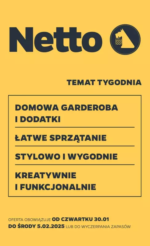 #OKAZJE w sklepach - gazetka promocyjna Netto I Gazetka Non Food od czwartku 30.01 do środy 05.02