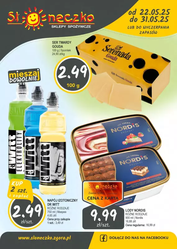 Słoneczko - gazetka promocyjna Gazetka od czwartku 22.05 do soboty 31.05