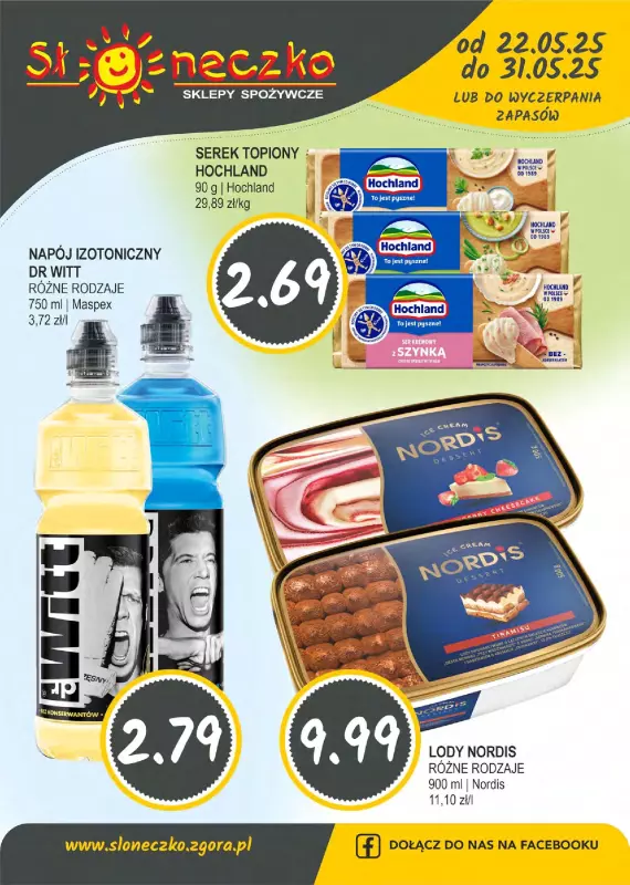 Słoneczko - gazetka promocyjna Gazetka od czwartku 22.05 do soboty 31.05
