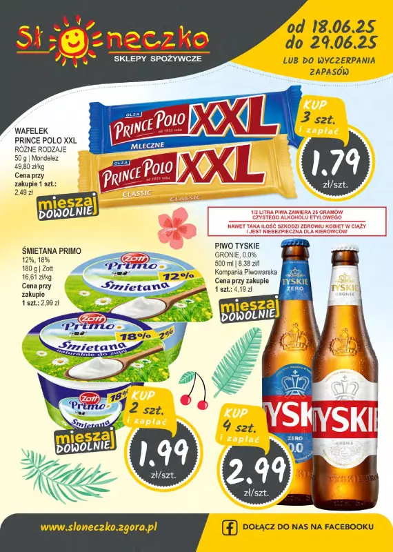 Słoneczko - gazetka promocyjna Gazetka od środy 18.06 do niedzieli 29.06