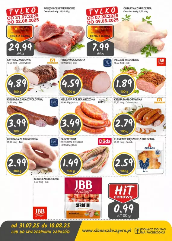 Słoneczko - gazetka promocyjna Gazetka od czwartku 31.07 do niedzieli 10.08 - strona 2