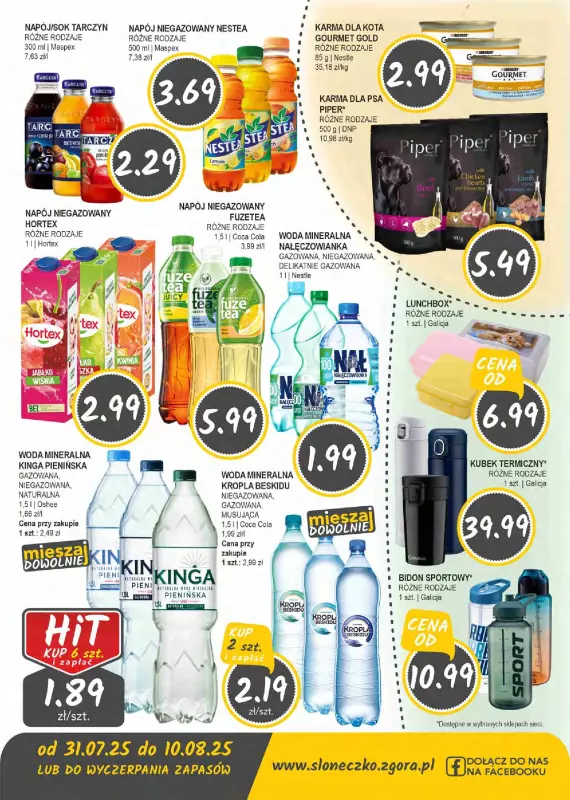 Słoneczko - gazetka promocyjna Gazetka od czwartku 31.07 do niedzieli 10.08 - strona 10