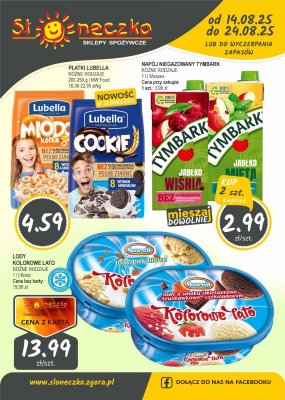 Słoneczko - gazetka promocyjna Gazetka od czwartku 14.08 do niedzieli 24.08