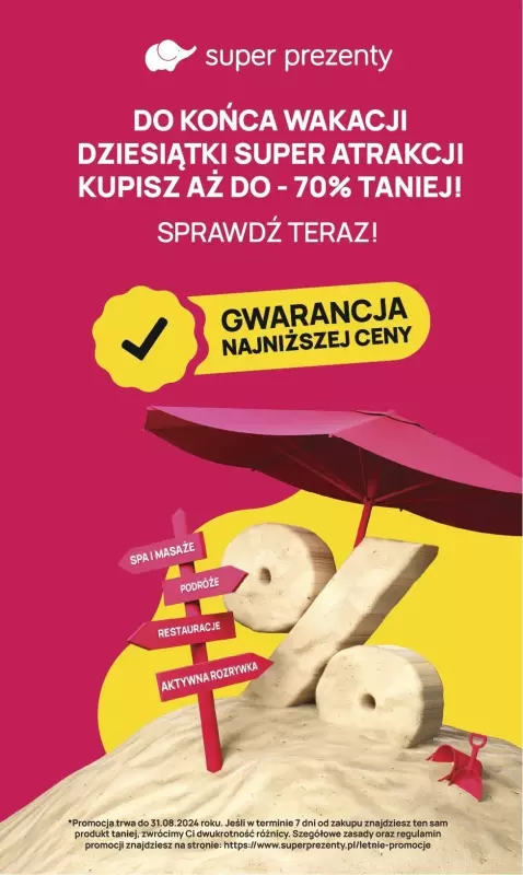 Super Prezenty - gazetka promocyjna Gazetka od wtorku 30.07 do poniedziałku 19.08