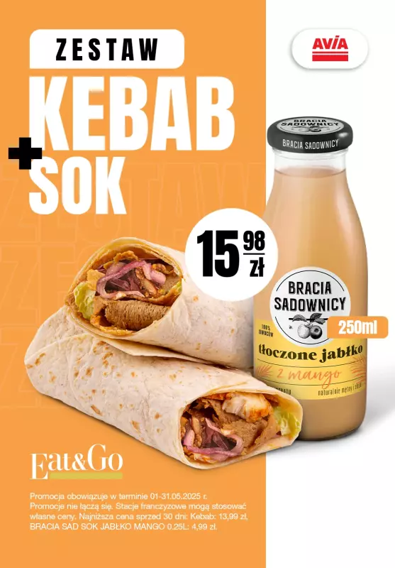 AVIA Stacje Paliw - gazetka promocyjna Oferta miesiąca od czwartku 01.05 do soboty 31.05
