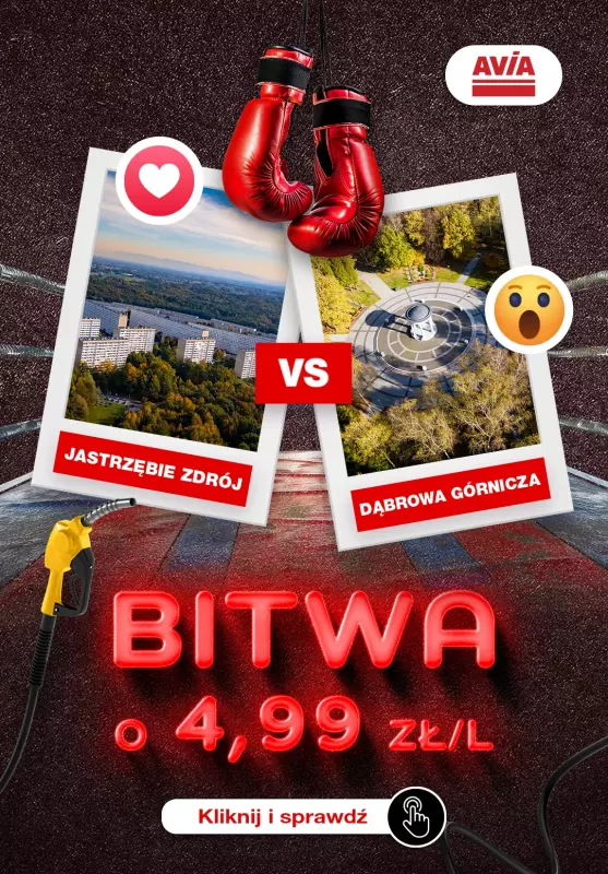 AVIA Stacje Paliw - gazetka promocyjna Bitwa o 4.99 zł/l od środy 14.05 do czwartku 15.05