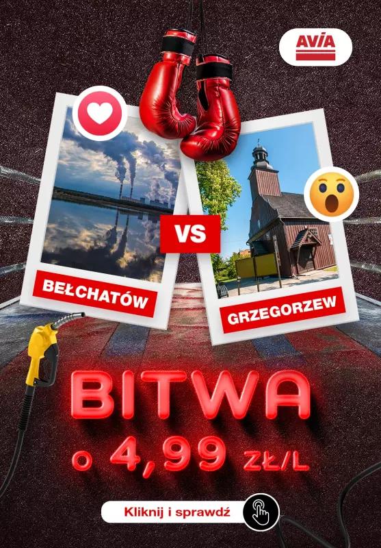 AVIA Stacje Paliw - gazetka promocyjna Bitwa o 4,99 zł/L od środy 21.05 do czwartku 22.05