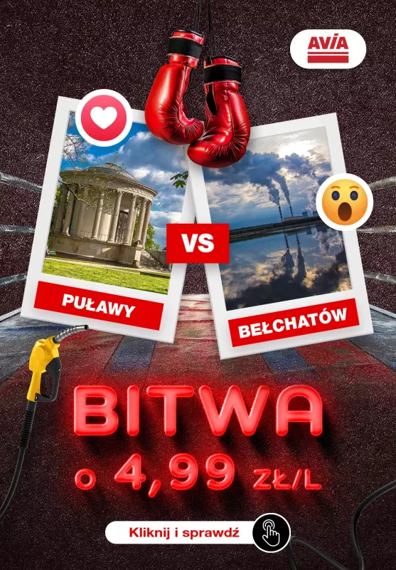 AVIA Stacje Paliw - gazetka promocyjna Bitwa o 4,99 zł/l! od środy 28.05 do czwartku 29.05