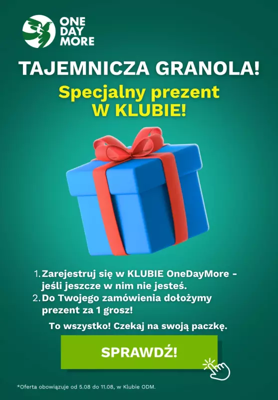 One Day More - gazetka promocyjna Tajemnicza granola  