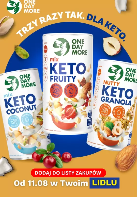 One Day More - gazetka promocyjna Promocja Keto w Lidlu  