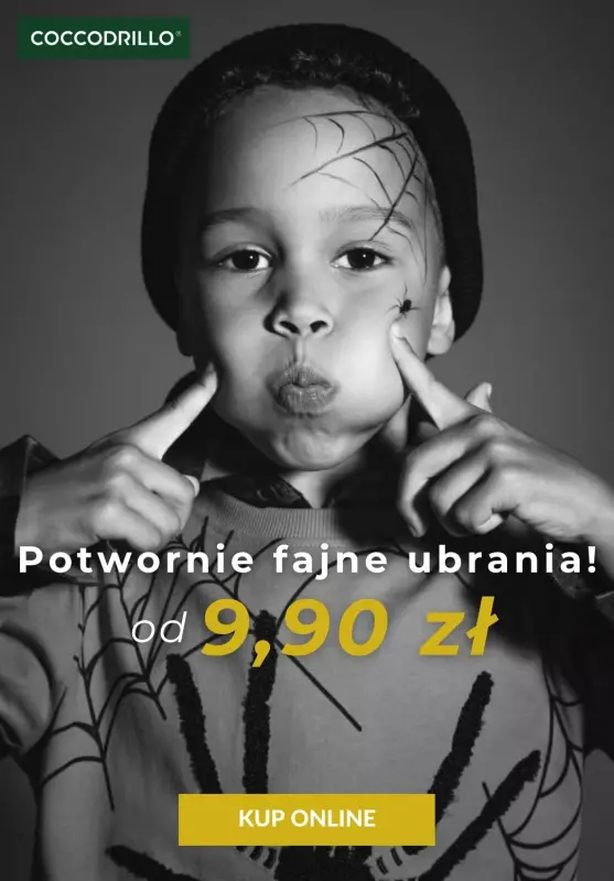 #Halloween - gazetka promocyjna Coccodrillo | Stroje na Halloween już od 9,90 zł od poniedziałku 14.10 