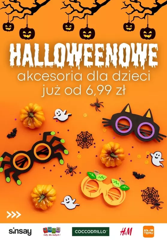 #Halloween - gazetka promocyjna Halloweenowe akcesoria dla dzieci już od 6,99 zł od wtorku 22.10 do czwartku 31.10