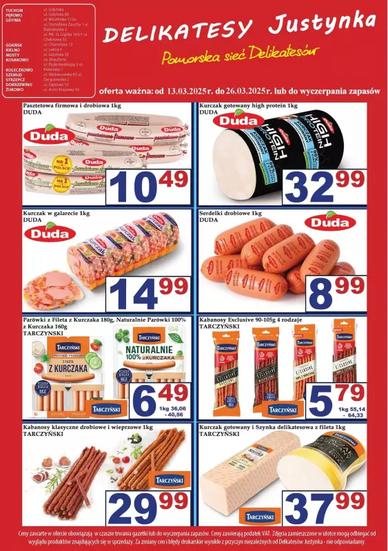Delikatesy Justynka - gazetka promocyjna Gazetka od czwartku 13.03 do środy 26.03 - strona 2