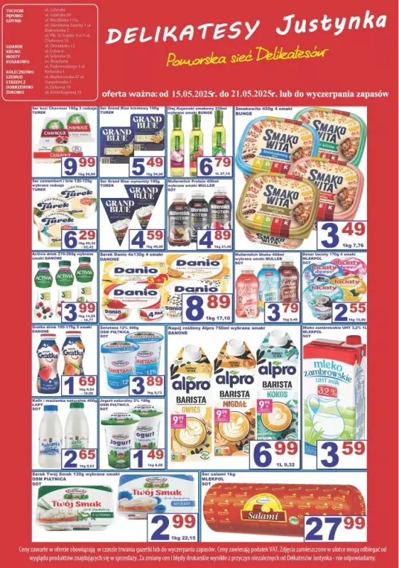 Delikatesy Justynka - gazetka promocyjna Gazetka od piątku 16.05 do środy 28.05 - strona 7
