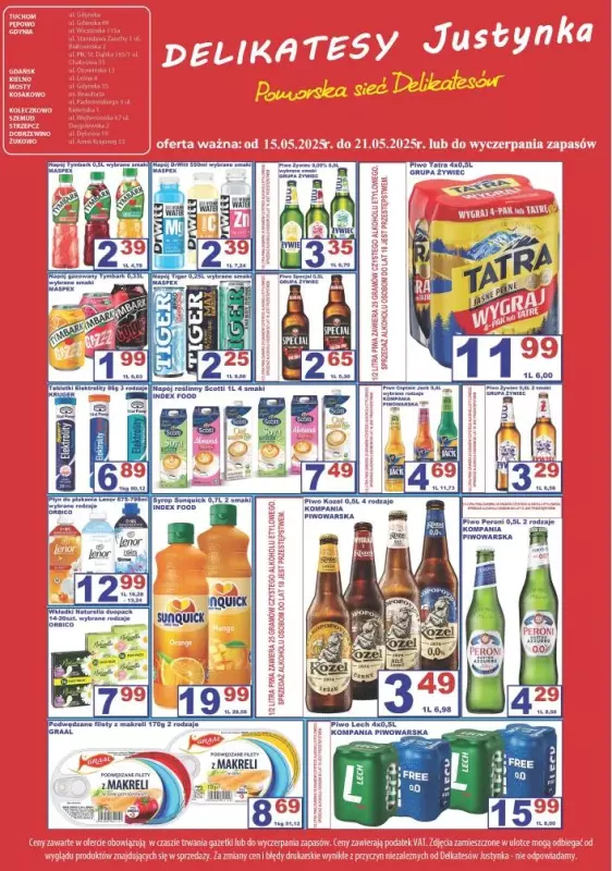 Delikatesy Justynka - gazetka promocyjna Gazetka od piątku 16.05 do środy 28.05 - strona 6