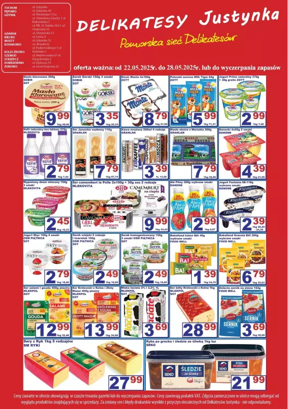 Delikatesy Justynka - gazetka promocyjna Gazetka od czwartku 22.05 do środy 04.06 - strona 3