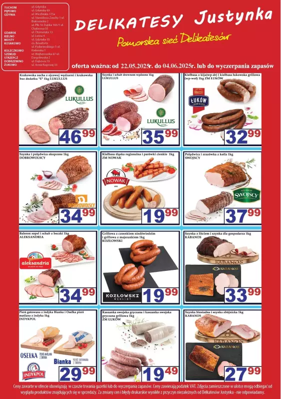 Delikatesy Justynka - gazetka promocyjna Gazetka od czwartku 22.05 do środy 04.06 - strona 4