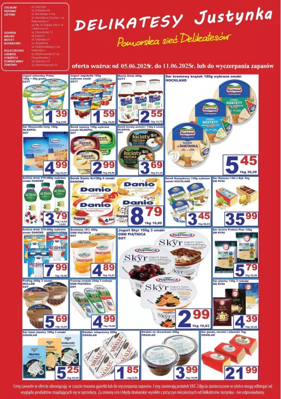 Delikatesy Justynka - gazetka promocyjna Gazetka od czwartku 05.06 do środy 11.06 - strona 8