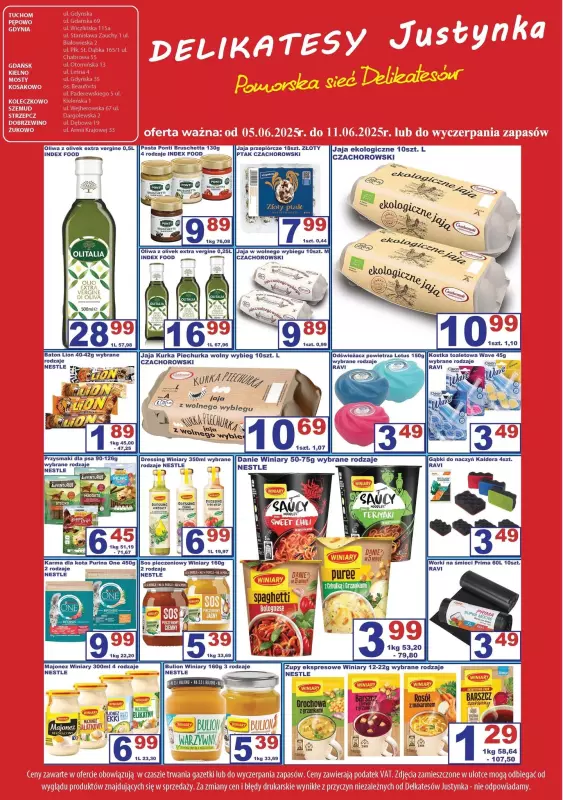 Delikatesy Justynka - gazetka promocyjna Gazetka od czwartku 05.06 do środy 11.06 - strona 7