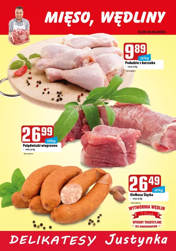 Delikatesy Justynka - gazetka promocyjna Gazetka od czwartku 12.06 do środy 25.06 - strona 3