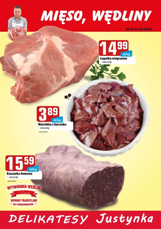 Delikatesy Justynka - gazetka promocyjna Plakaty promocyjne od środy 18.06 do niedzieli 22.06 - strona 2