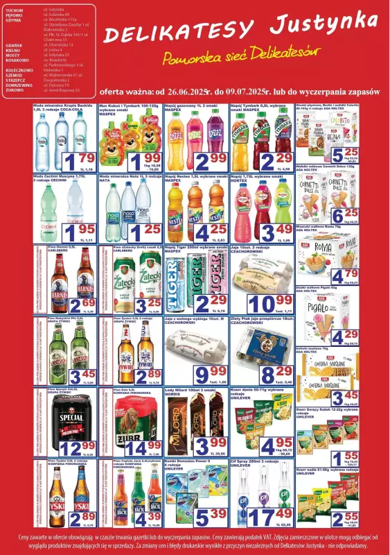 Delikatesy Justynka - gazetka promocyjna Gazetka od czwartku 26.06 do środy 09.07 - strona 2