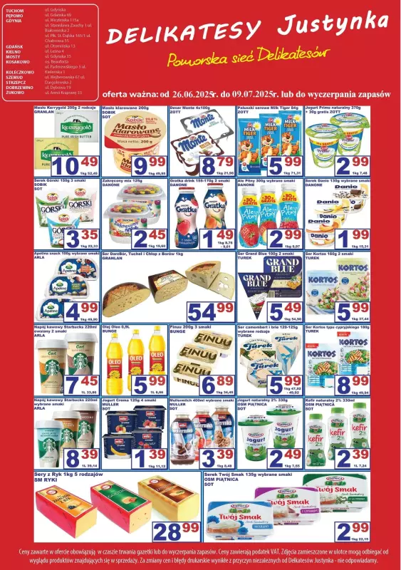 Delikatesy Justynka - gazetka promocyjna Gazetka od czwartku 26.06 do środy 09.07 - strona 6