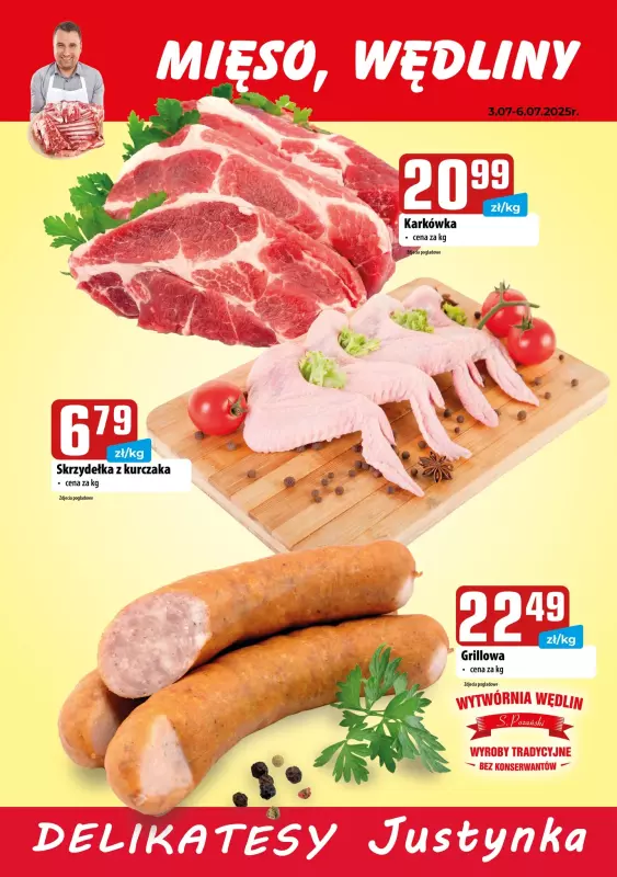 Delikatesy Justynka - gazetka promocyjna Plakaty promocyjne od czwartku 03.07 do niedzieli 06.07 - strona 2