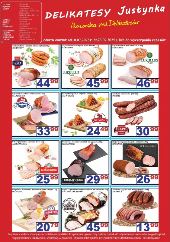 Delikatesy Justynka - gazetka promocyjna Gazetka od czwartku 10.07 do środy 23.07 - strona 6