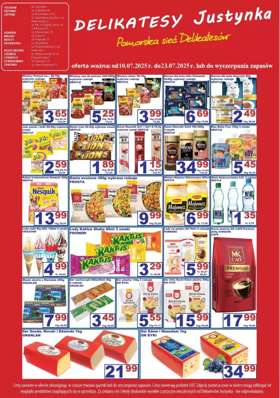 Delikatesy Justynka - gazetka promocyjna Gazetka od czwartku 10.07 do środy 23.07 - strona 3