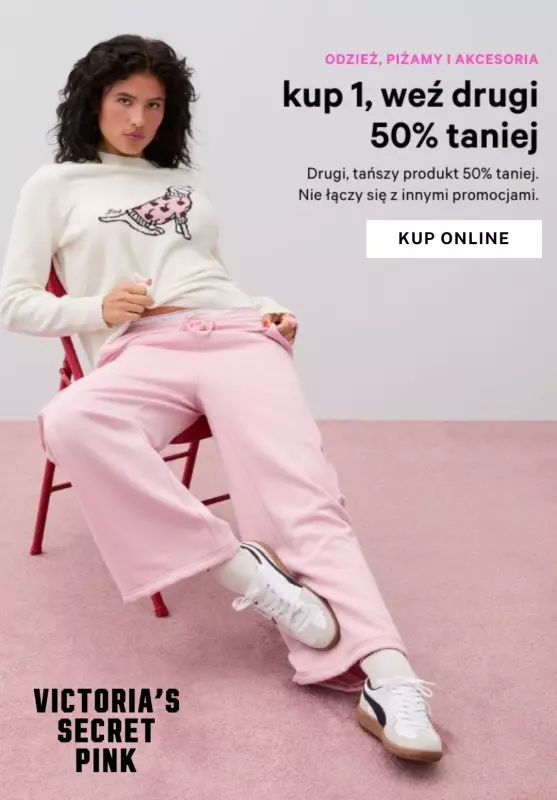 Victoria's Secret - gazetka promocyjna -50% na drugi, tańszy produkt: odzież, piżamy i akcesoria od poniedziałku 03.02 do poniedziałku 10.02