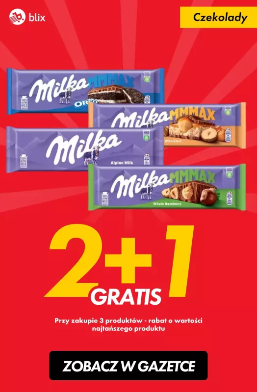 #TOP produkty - gazetka promocyjna Czekolady 2+1 GRATIS od czwartku 07.11 do soboty 09.11