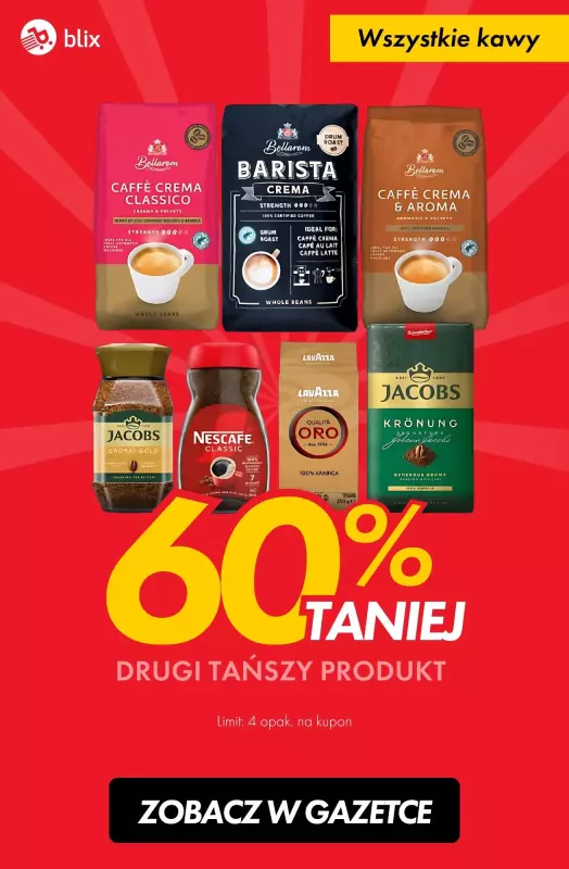 #TOP produkty - gazetka promocyjna Wszystkie kawy 60% taniej drugi tańszy produkt od czwartku 07.11 do soboty 09.11