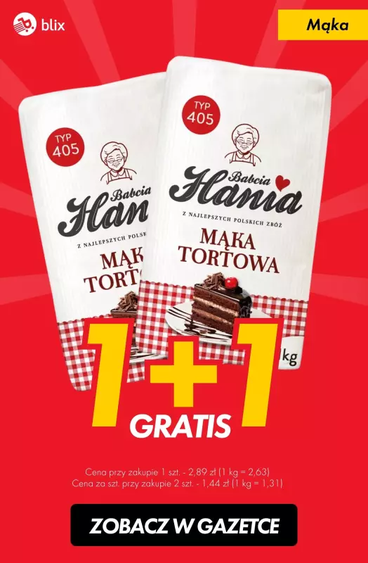 #TOP produkty - gazetka promocyjna Mąka 1+1 gratis od środy 13.11 do wtorku 19.11