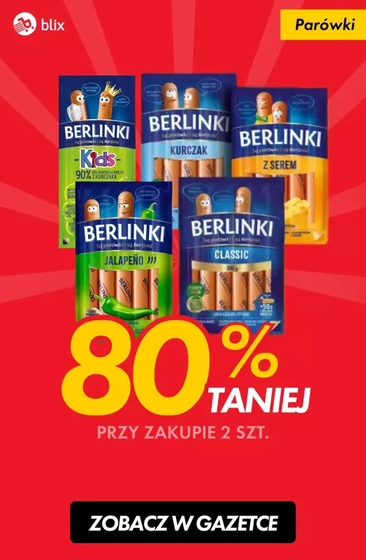 #TOP produkty - gazetka promocyjna Parówki 80% taniej od czwartku 14.11 do soboty 16.11