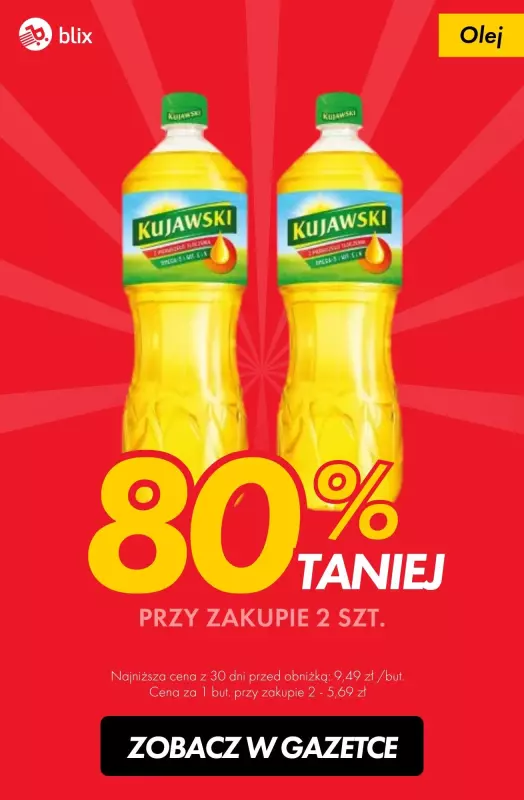 #TOP produkty - gazetka promocyjna Olej 80% taniej od poniedziałku 18.11 do soboty 23.11