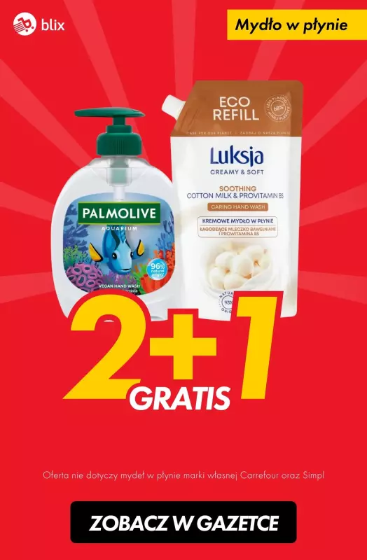 #TOP produkty - gazetka promocyjna 2+1 GRATIS - mydło w płynie od poniedziałku 13.01 do soboty 18.01