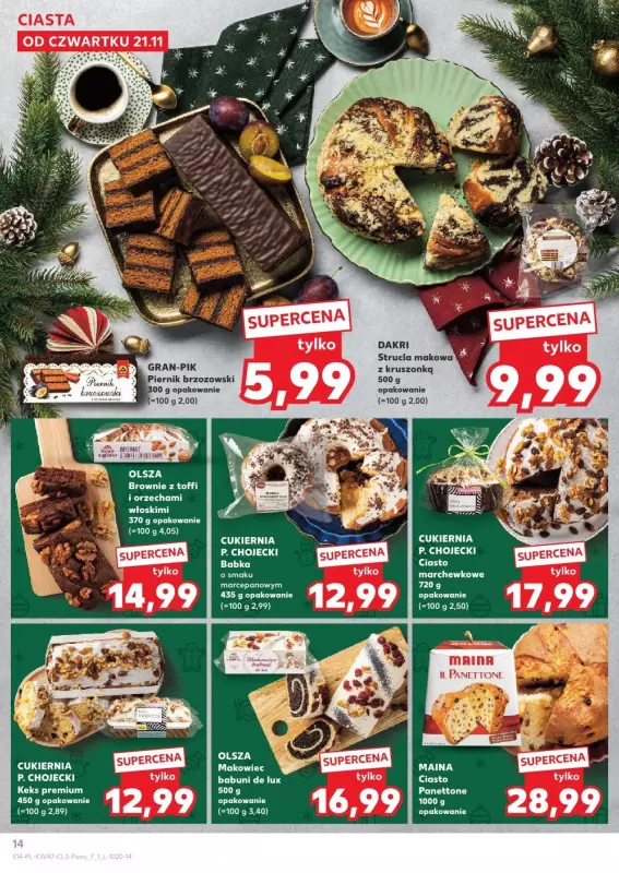 #Świąteczne zakupy - gazetka promocyjna Oferta Kaufland - Smak Świąt od czwartku 21.11 do wtorku 24.12 - strona 14