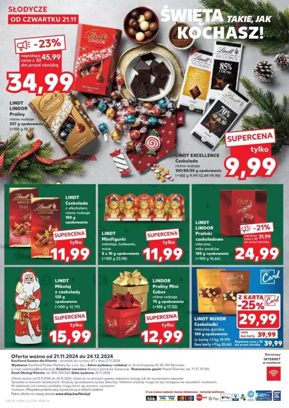 #Świąteczne zakupy - gazetka promocyjna Oferta Kaufland - Smak Świąt od czwartku 21.11 do wtorku 24.12 - strona 20