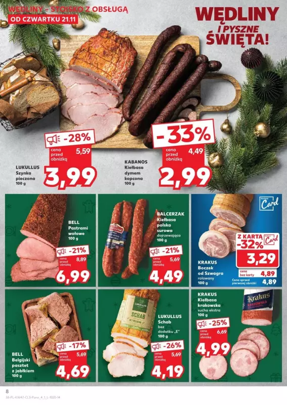 #Świąteczne zakupy - gazetka promocyjna Oferta Kaufland - Smak Świąt od czwartku 21.11 do wtorku 24.12 - strona 8