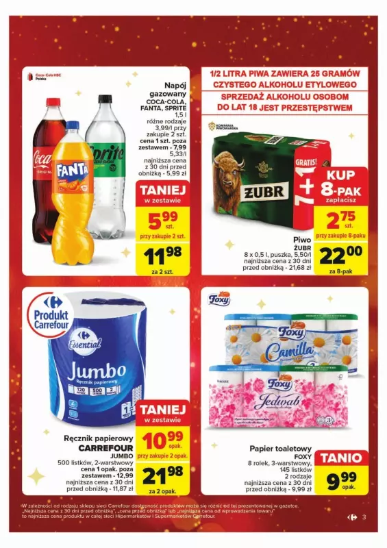 #Świąteczne zakupy - gazetka promocyjna Carrefour | Gazetka Rozsmakuj się w świętach w najlepszych cenach od wtorku 03.12 do wtorku 24.12 - strona 3