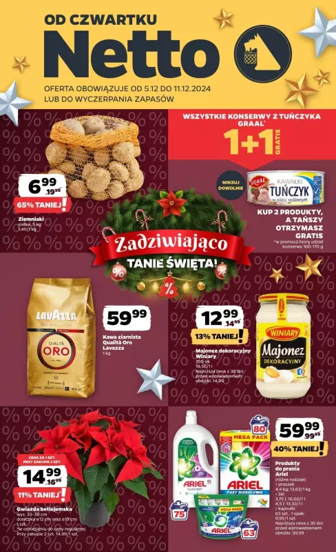 #Świąteczne zakupy - gazetka promocyjna Netto | Gazetka Spożywcza od czwartku od czwartku 05.12 do środy 11.12