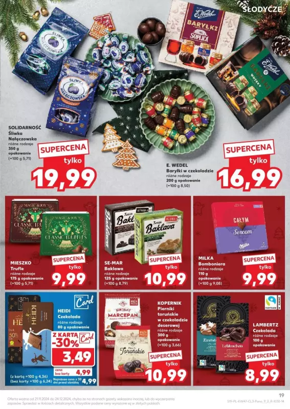 #Świąteczne zakupy - gazetka promocyjna Oferta Kaufland - Smak Świąt od czwartku 21.11 do wtorku 24.12 - strona 19