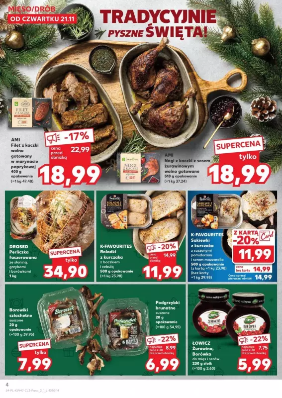 #Świąteczne zakupy - gazetka promocyjna Oferta Kaufland - Smak Świąt od czwartku 21.11 do wtorku 24.12 - strona 4